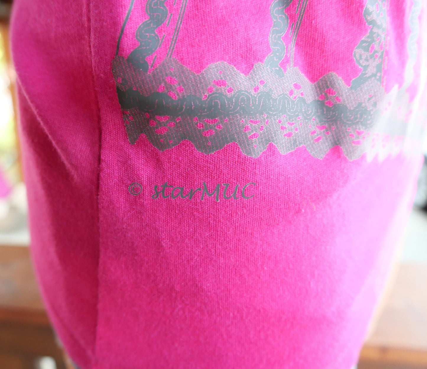 Trachtenshirt, pink, Mieder Aufdruck, Print, Gr. M Shirt StarMUC