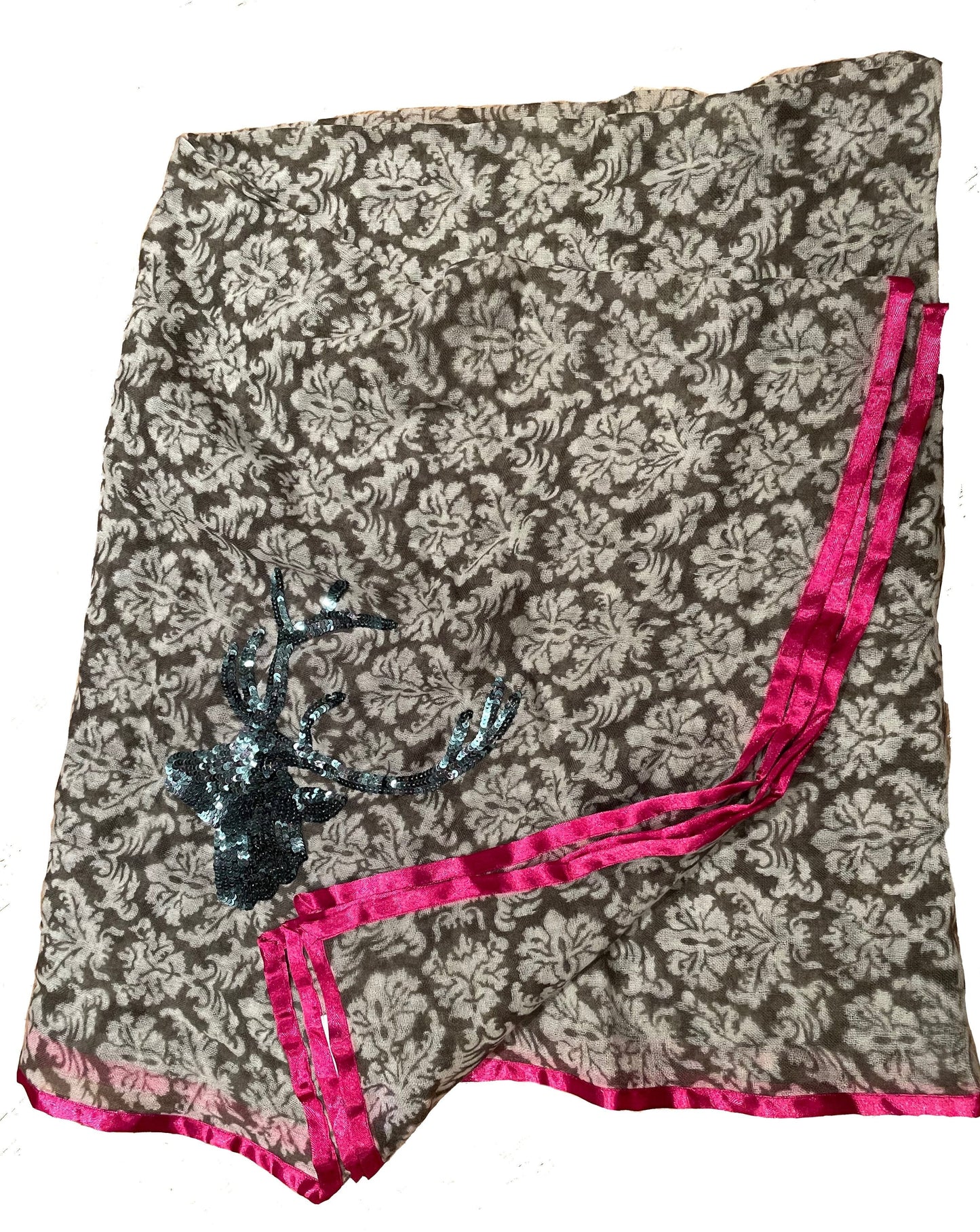 Tuch, Schal, CuteStuff, Ornament, grau/grün, pink Schal CuteStuff