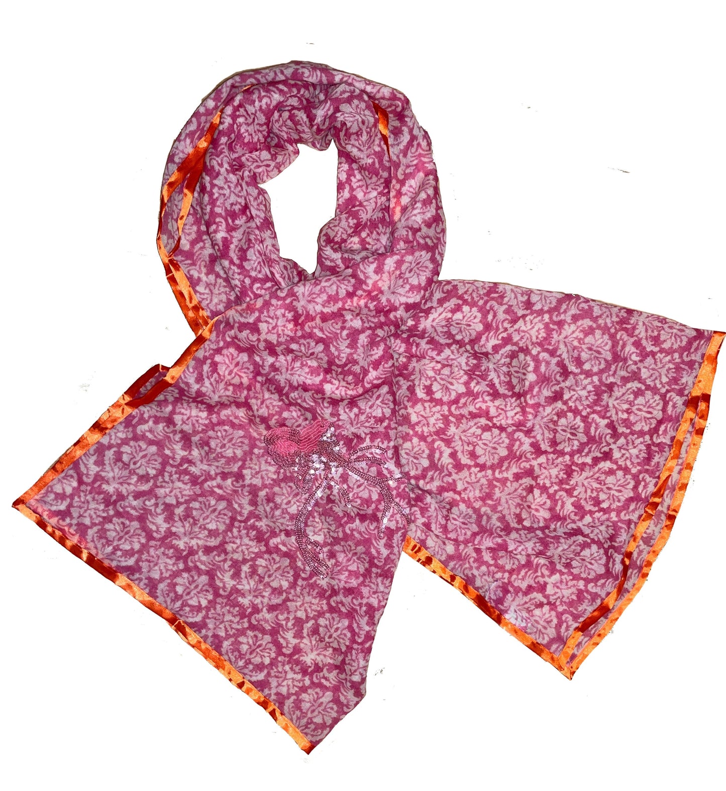 Tuch, Schal, CuteStuff, Ornament, orange pink, Hirsch Schal CuteStuff