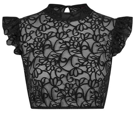 Dirndlbluse Nina von C., Chiara, schwarz, Flügelärmel