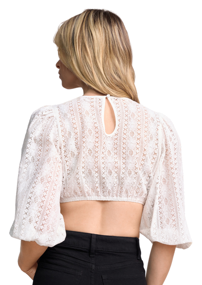 Dirndlbluse Krüger Madl, Inara, hochgeschlossen, Spitze