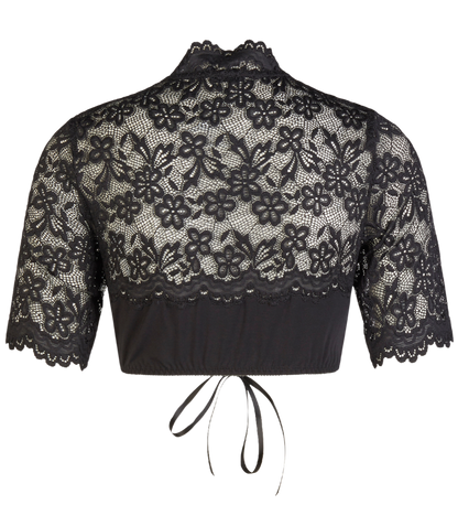 Dirndlbluse Nina von C., Sophie, schwarz, Spitze, halbarm