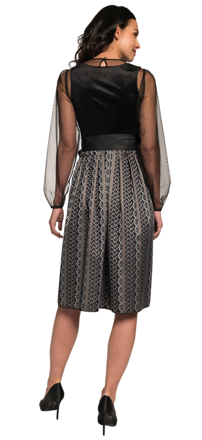 Dirndl Spieth&Wensky Giulianna, 70 cm, schwarz, Samt