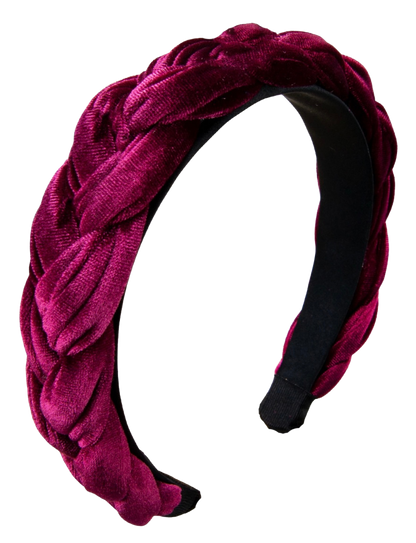 Haarschmuck, Haarreifen Samt blau, bordeaux, grau, pink, petrol