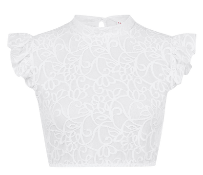 Dirndlbluse Nina von C., Chiara, weiß, Flügelärmel