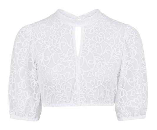 Dirndlbluse Nina von C., Simone, weiß, Spitze, halbarm