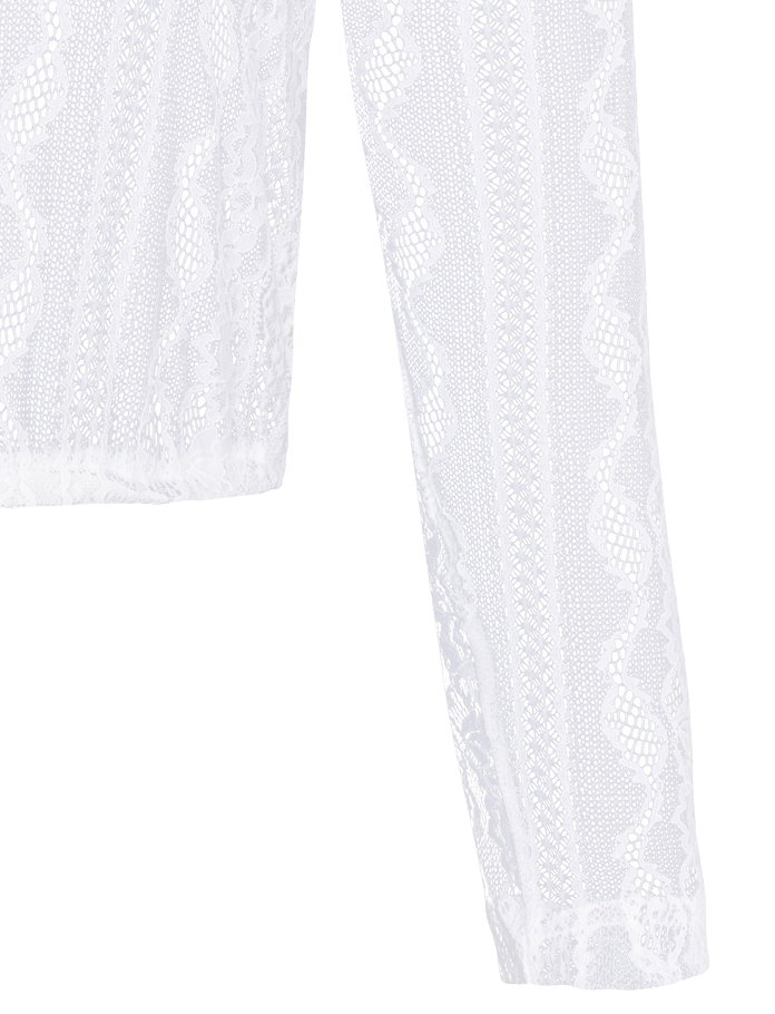 Dirndlbluse Alpenfee, Malea, langarm, hochgeschlossen, weiß