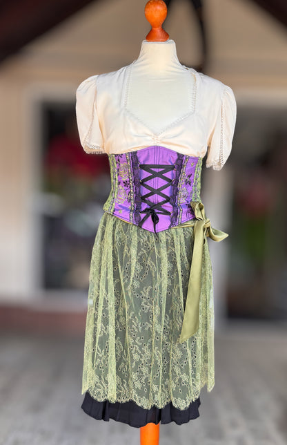 Tian von Tastique Dirndl, 4-Teiler Mieder, Rock, Schürze, Gr. 36 Unikat