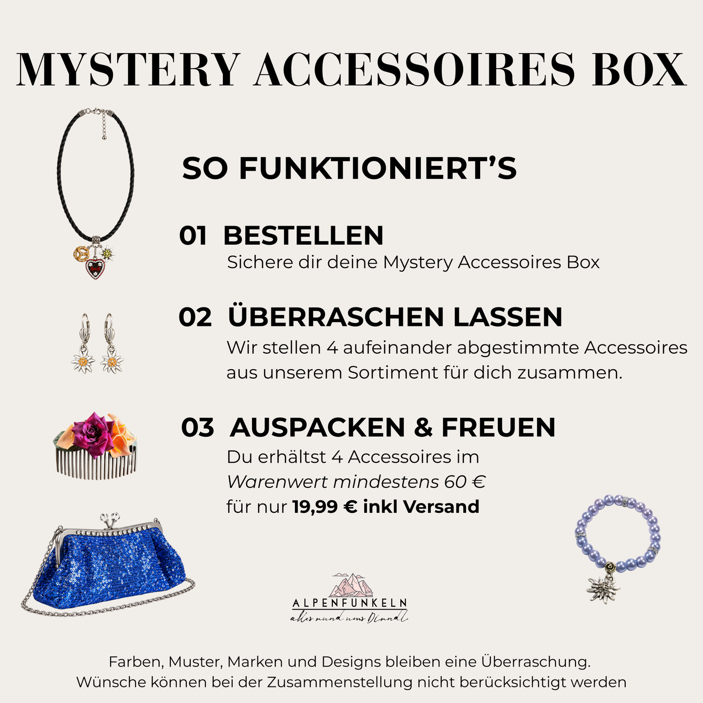 Mystery Box Accessoires – 4 Überraschungen