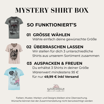 Mystery Box Set Herren Trachtenshirts - 3 Shirts in deiner Größe