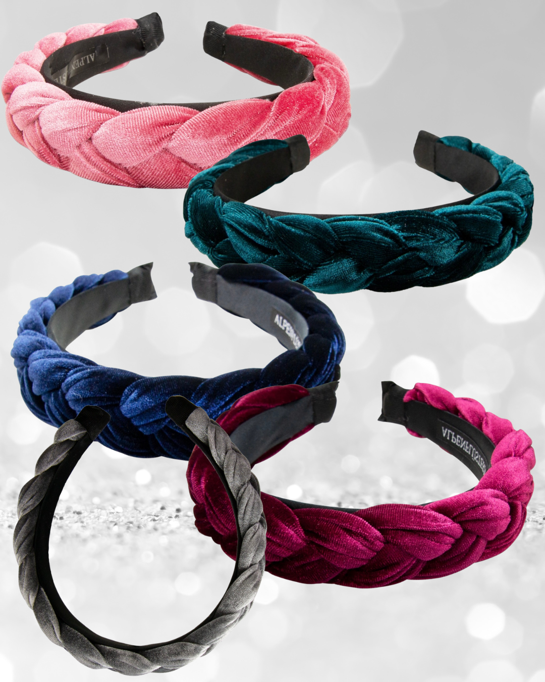 Haarschmuck, Haarreifen Samt blau, bordeaux, grau, pink, petrol