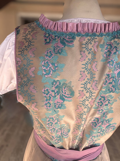 Dirndl Rose, Brautdirndl, rosa, beige Maxi 95 cm, Gr. 38