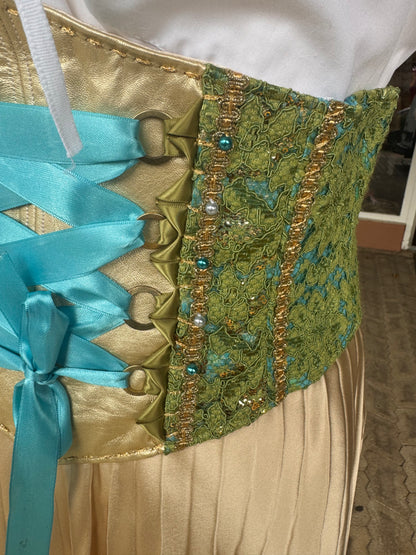 Tian von Tastique Dirndl, 4-Teiler Mieder, Rock, Schürze, Gr. 44 Unikat