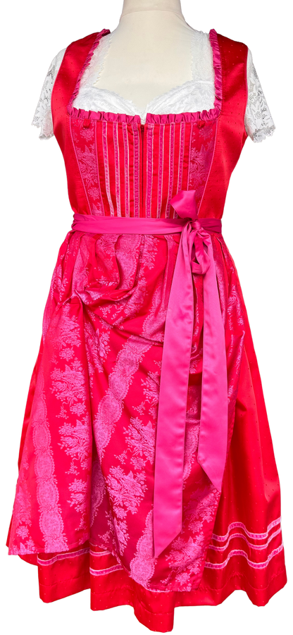 Dirndl Melega, Ronja, Rot pink, Midi, Gr. 44