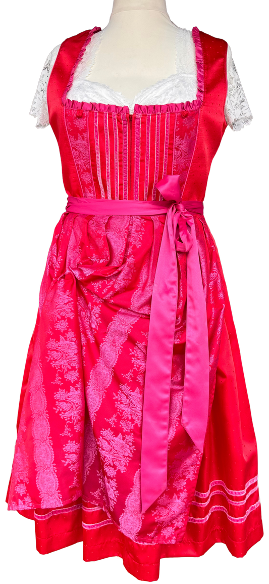 Dirndl Melega, Ronja, Rot pink, Midi, Gr. 44