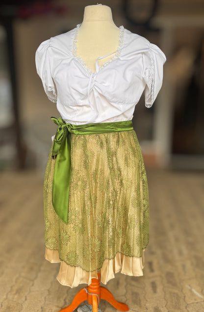 Tian von Tastique Dirndl, 4-Teiler Mieder, Rock, Schürze, Gr. 44 Unikat