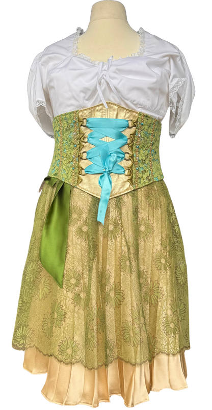 Tian von Tastique Dirndl, 4-Teiler Mieder, Rock, Schürze, Gr. 44 Unikat