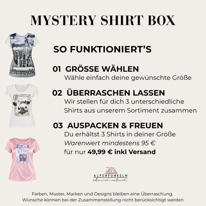 Mystery Box Set Damen Trachtenshirts - 3 Shirts in deiner Größe