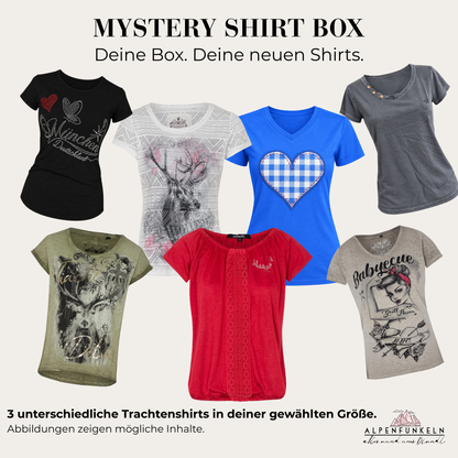 Mystery Box Set Damen Trachtenshirts - 3 Shirts in deiner Größe
