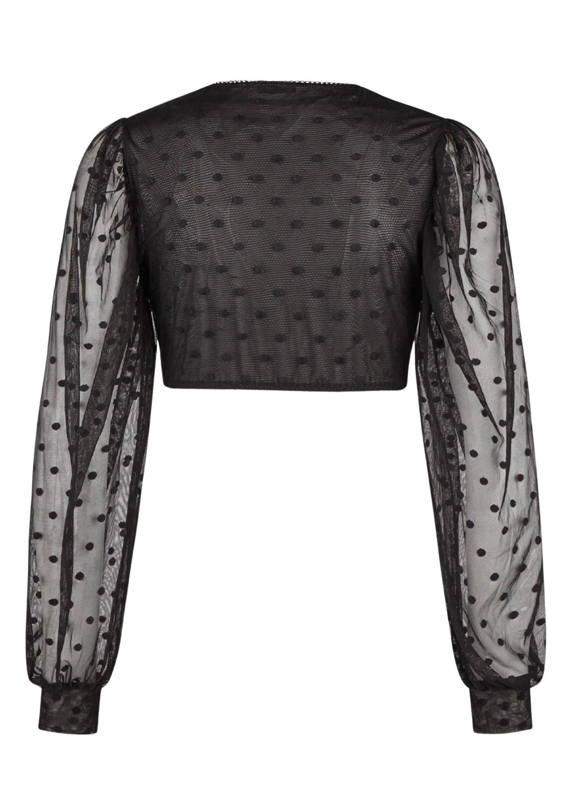 Dirndlbluse Nina von C., Justine, schwarz, Spitze, langarm