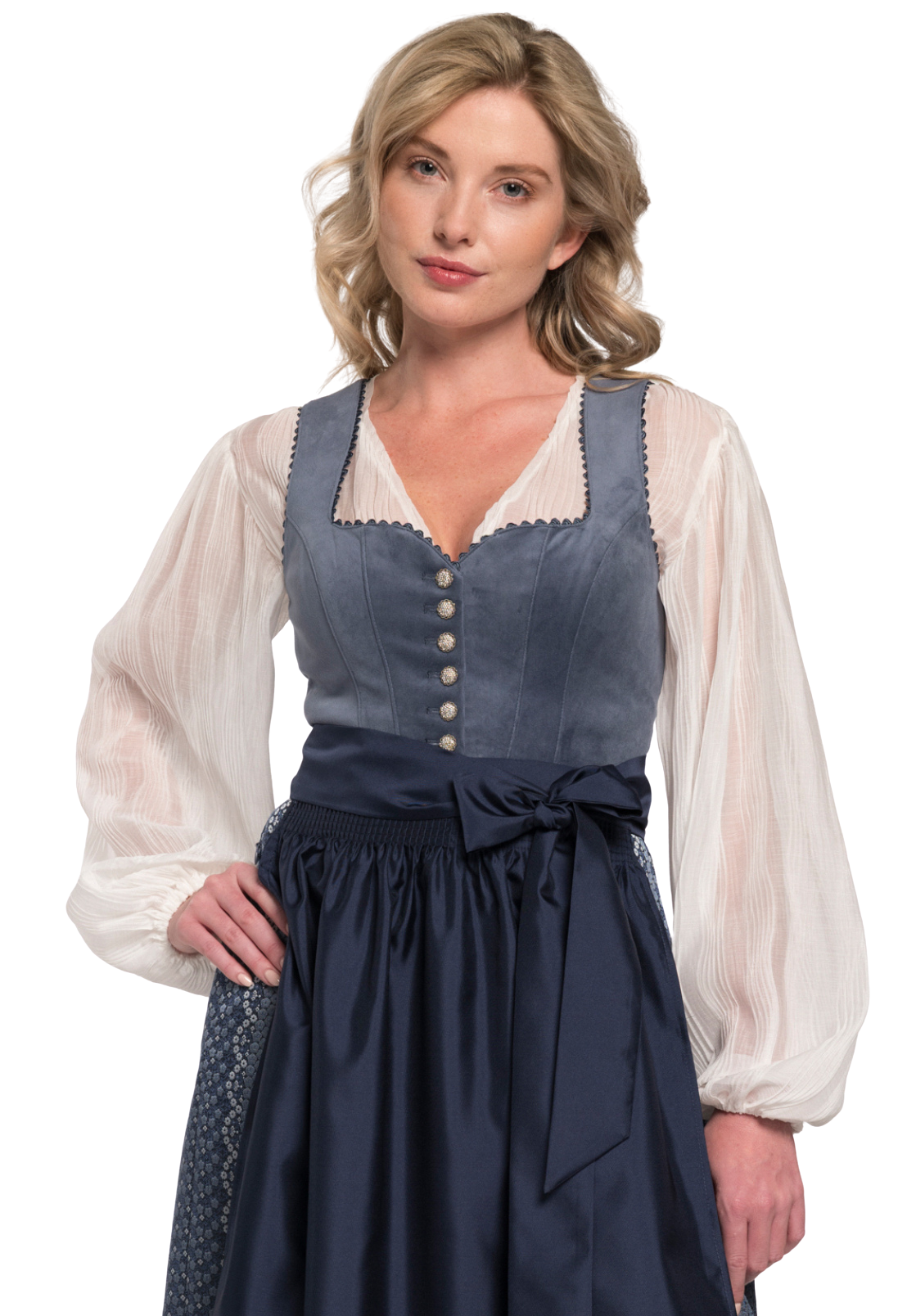 Dirndlbluse, Spieth & Wensky, Gesche, offwhite, langarm