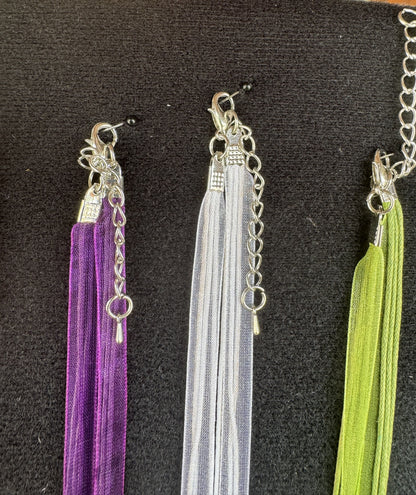 Trachten Kette mit großem Edelweiß, Alpencollier, verschiedene Farben