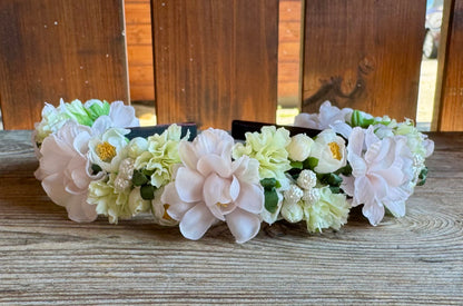 Blüten Haarreifen zum Dirndl, lachs, weiß, rosa, Braut
