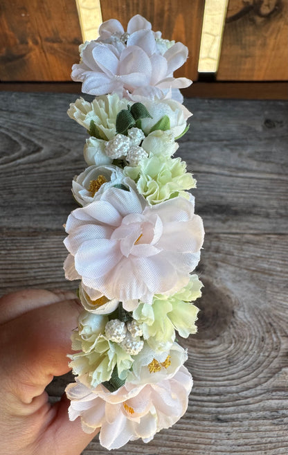 Blüten Haarreifen zum Dirndl, lachs, weiß, rosa, Braut