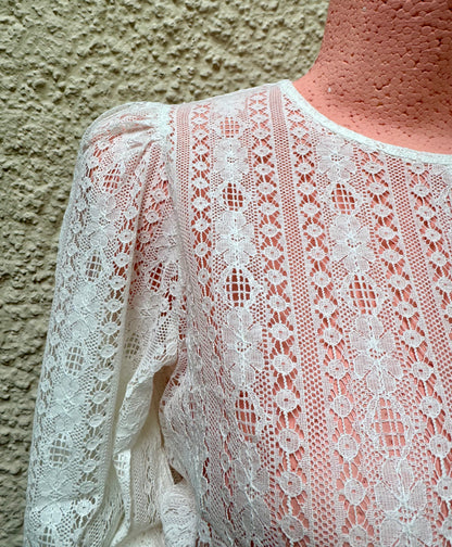 Dirndlbluse Krüger Madl, Inara, hochgeschlossen, Spitze