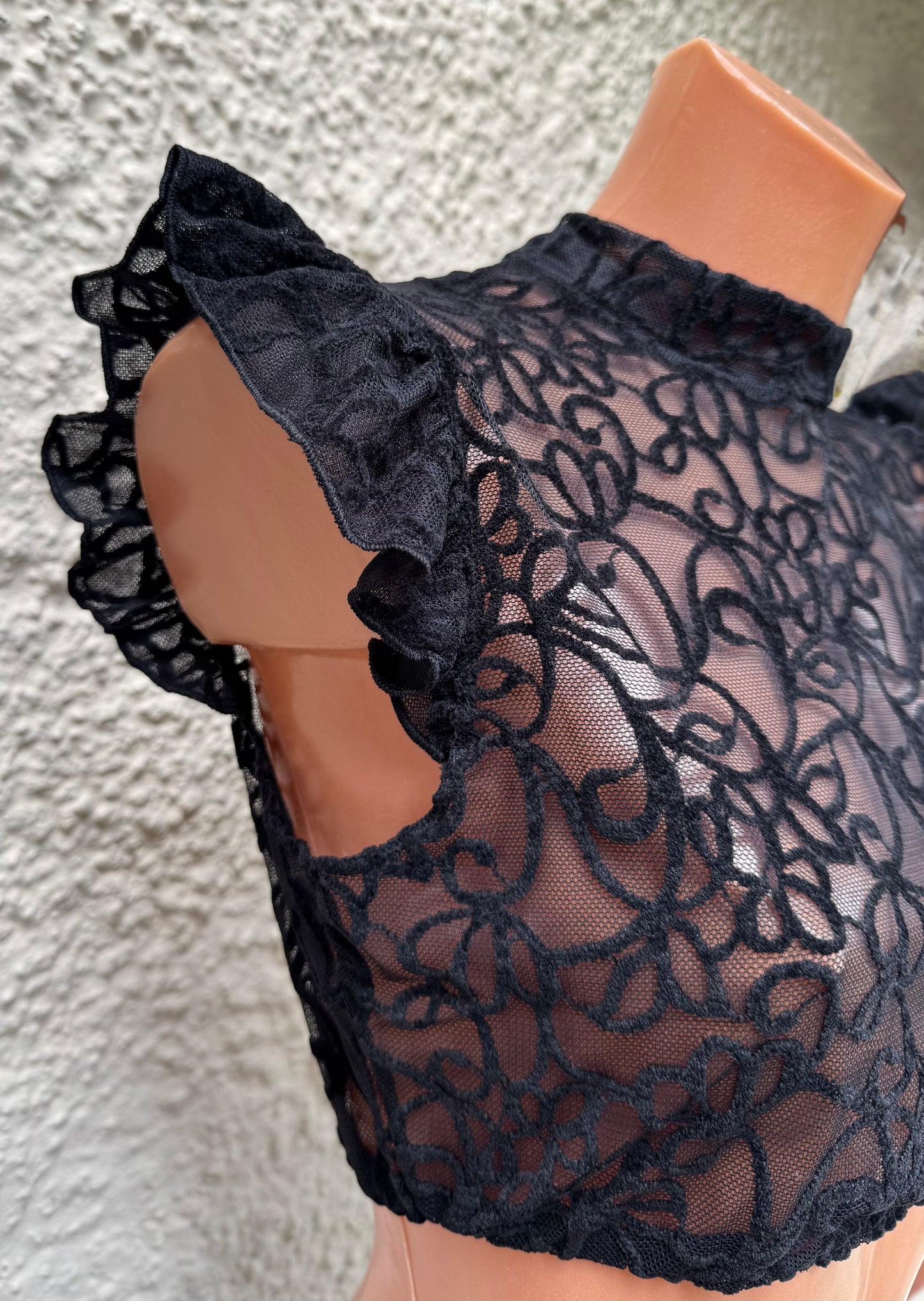 Dirndlbluse Nina von C., Chiara, schwarz, Flügelärmel