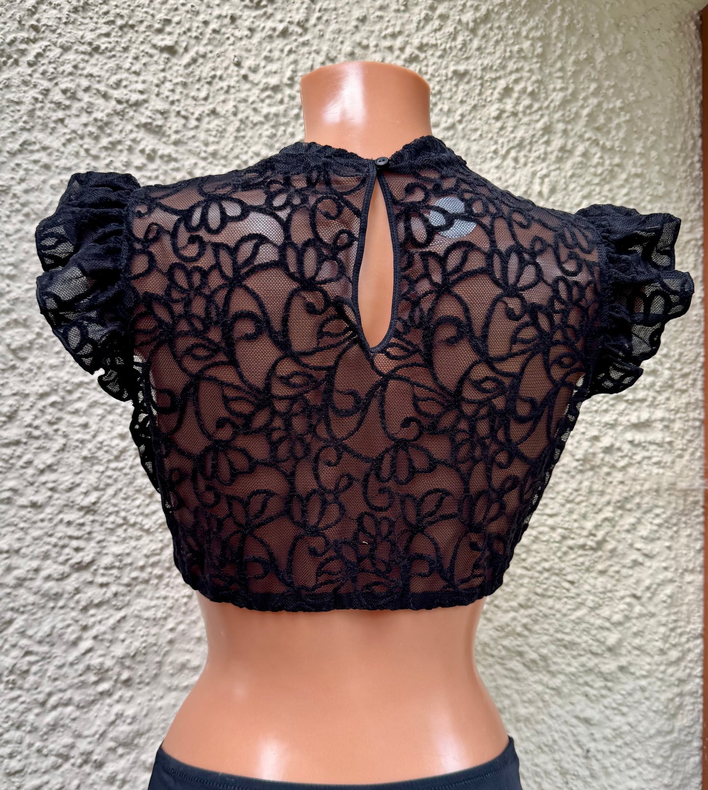 Dirndlbluse Nina von C., Chiara, schwarz, Flügelärmel