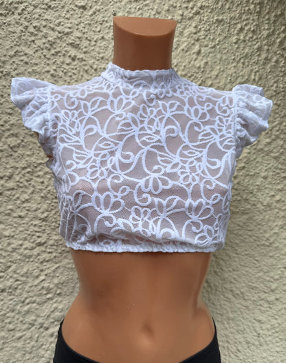 Dirndlbluse Nina von C., Chiara, weiß, Flügelärmel