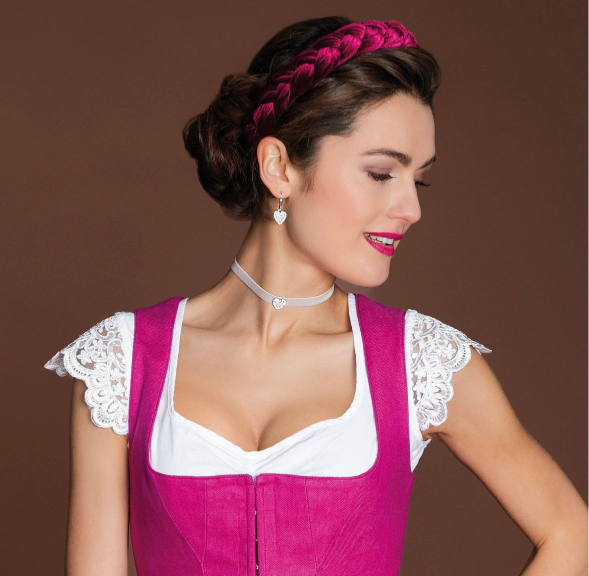 Haarschmuck, Haarreifen Samt blau, bordeaux, grau, pink, petrol