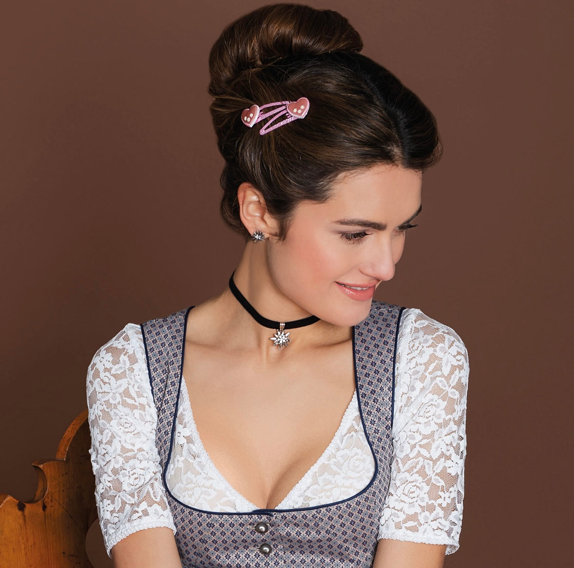 Haarschmuck, Haarspangen 6er Set, Breze, Edelweiß