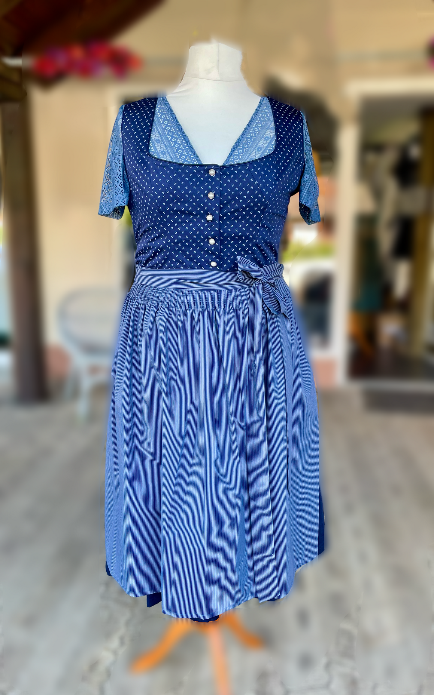 Dirndl Alpenfee, Elisa dunkelblau 70 cm, Große Größen