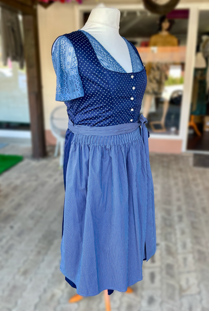 Dirndl Alpenfee, Elisa dunkelblau 70 cm, Große Größen