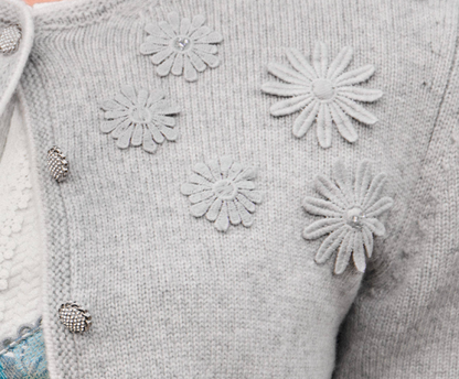 Trachten Jacke, Spieth & Wensky, Hohenthann, grau, Strickjacke