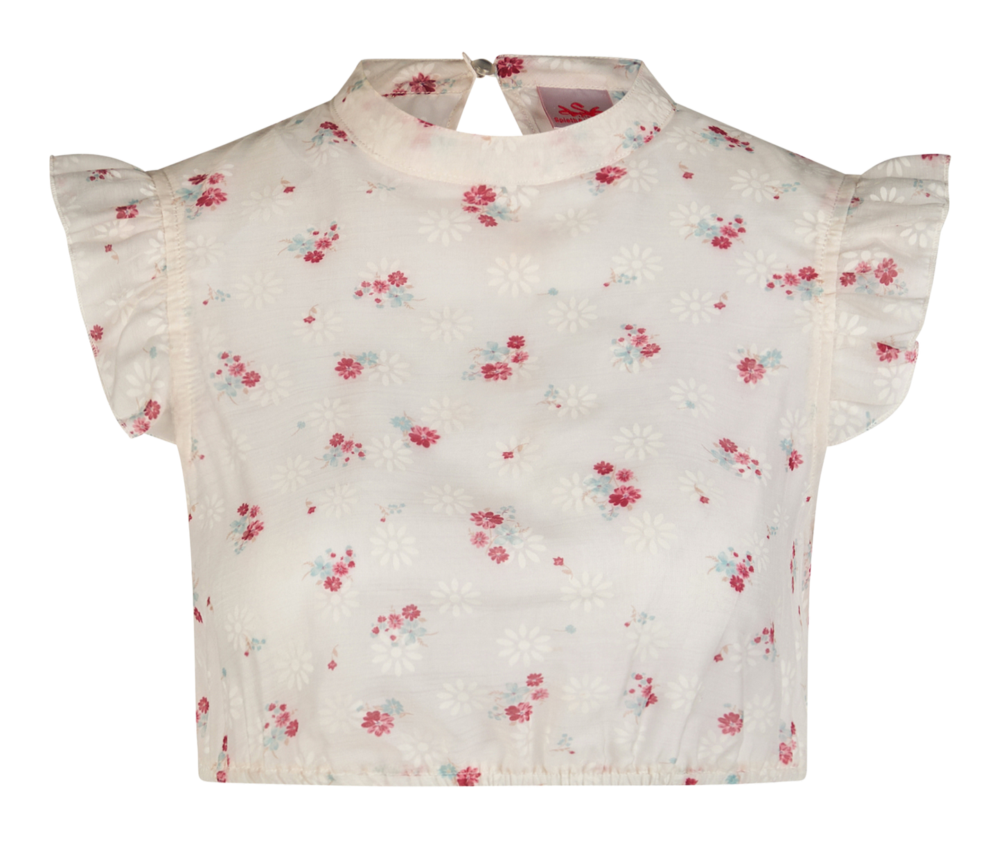 Dirndlbluse, Spieth & Wensky, Halina, Flügelärmel, rot, rosa