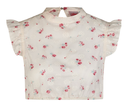 Dirndlbluse, Spieth & Wensky, Halina, Flügelärmel, rot, rosa