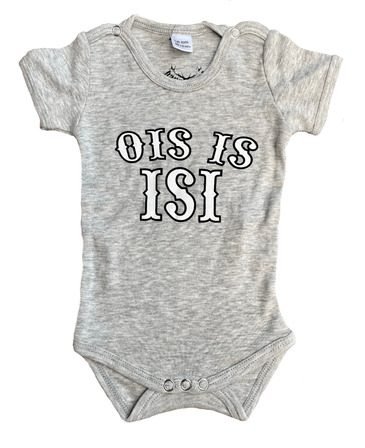 Bua Madl Babybody, HangOwear, hellgrau, Ois is isi Babybody HangOwear 