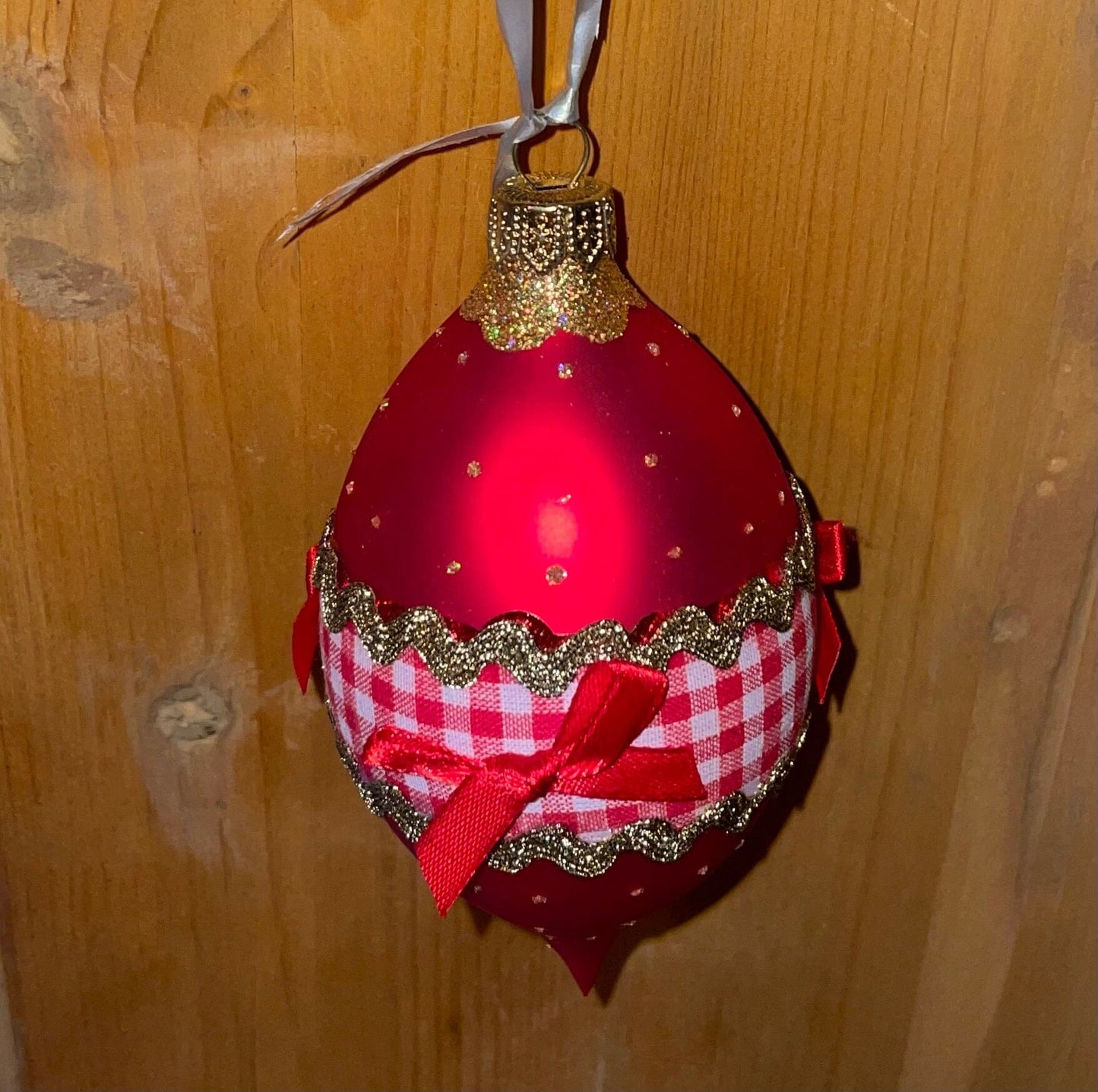 Christbaum Kugel, Weihnachtsschmuck, Zapfen rot Weihnachten Alpenfunkeln 