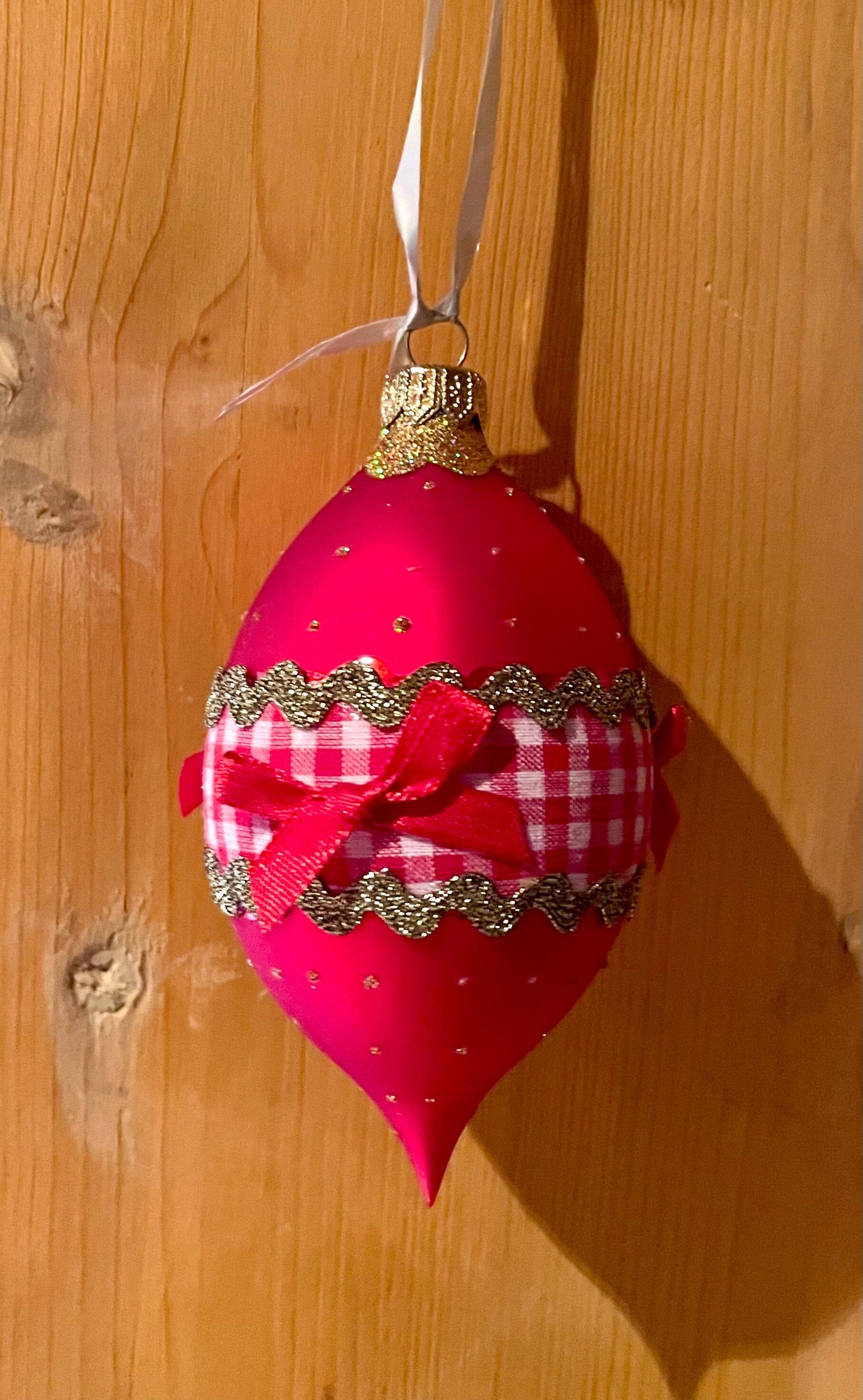 Christbaum Kugel, Weihnachtsschmuck, Zapfen rot Weihnachten Alpenfunkeln 