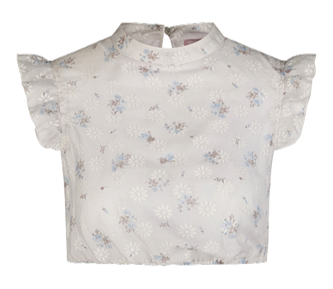 Dirndlbluse, Spieth & Wensky, Halina, Flügelärmel, blau