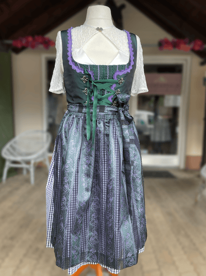 Dirndl Hammerschmid, Midi 70 cm, lila grün, kariert Dirndl Hammerschmid 