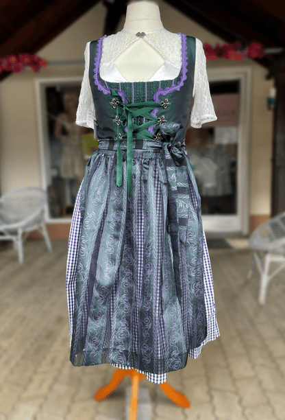 Dirndl Hammerschmid, Midi 70 cm, lila grün, kariert Dirndl Hammerschmid 