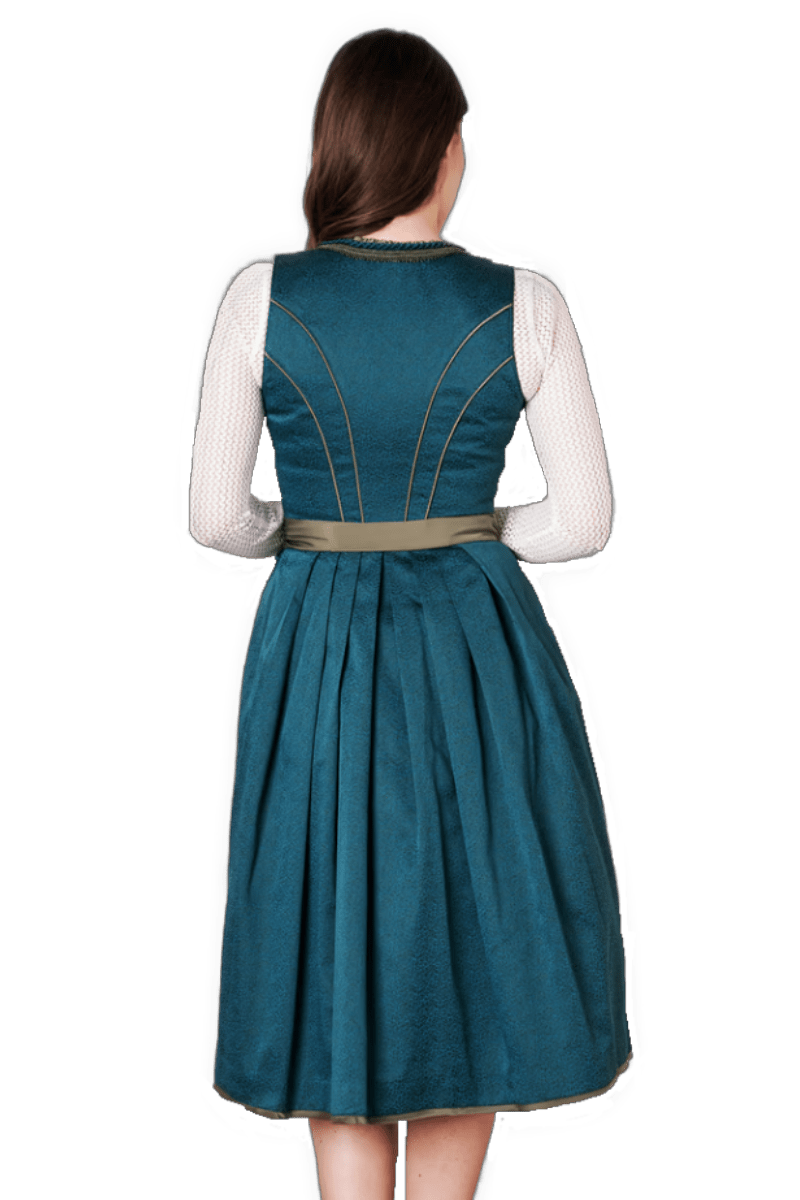 Dirndl Krüger Collection, Midi 70 cm, Cristina, Petrol Glitzer Dirndl Krüger 