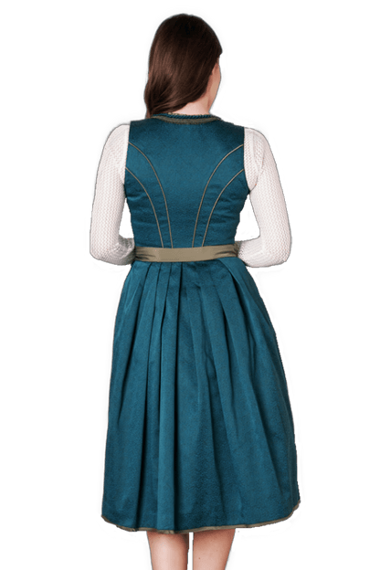 Dirndl Krüger Collection, Midi 70 cm, Cristina, Petrol Glitzer Dirndl Krüger 