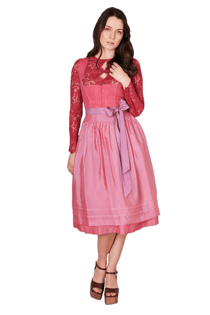 Dirndl Krüger Collections, Amandine, 70 cm, rot rosa Dirndl Krüger 