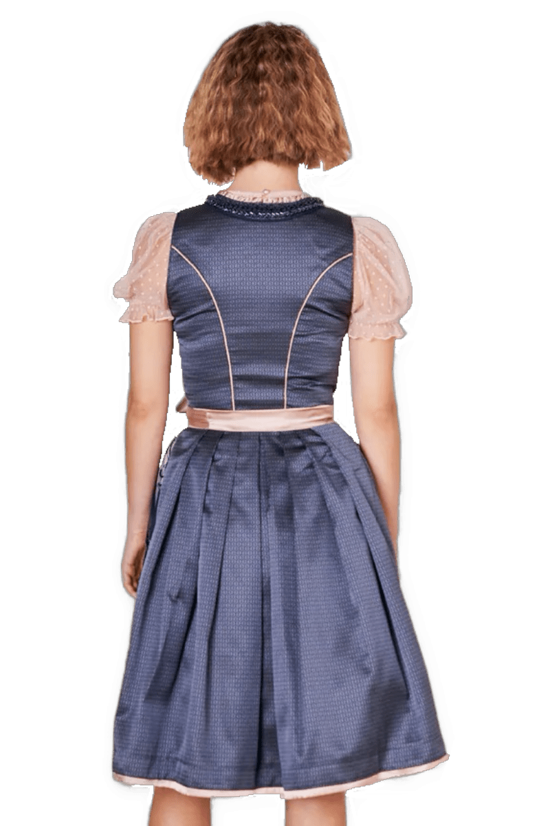 Dirndl Krüger Madl, Tracy, blau rosa, 60 cm, Midi Dirndl Krüger 