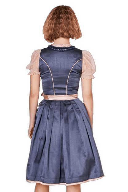 Dirndl Krüger Madl, Tracy, blau rosa, 60 cm, Midi Dirndl Krüger 